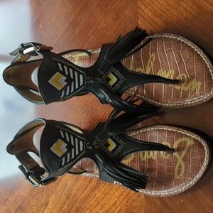 Sam Edelman Black Leather Sandals Sz 6